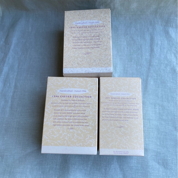 Lot of 3 Hallmark Barbie Springtime ornaments complete series 1-3 1995-1997 - Picture 2 of 8